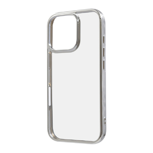 レイアウト iPhone 16 Pro用Like standard 衝撃吸収 バンパー メタリック ハイブリッドケース シルバー RT-P47CC16/SVM-イメージ1