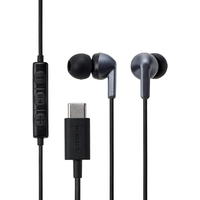 エレコム マイク付き 有線イヤホン USB Type-C(TM) カナル型 ブラック EHP-DF19CMBK