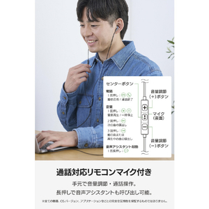 エレコム マイク付き 有線イヤホン USB Type-C(TM) カナル型 ブラック EHP-DF19CMBK-イメージ4