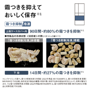 パナソニック 【フレンチドア】450L 6ドア冷凍冷蔵庫 パールホワイト NR-F45HY3-W-イメージ7