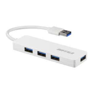 BUFFALO USB3．0 バスパワー ハブ 4ポート ハブ ホワイト BSH4U120U3WH-イメージ1