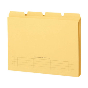 ライオン事務器 4カットフォルダー A4 黄 4冊(1～4山×1セット) F871757-132-33NO.31-4P-イメージ1