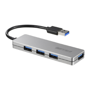 BUFFALO USB3．0 バスパワー ハブ 4ポート ハブ シルバー BSH4U120U3SV-イメージ1