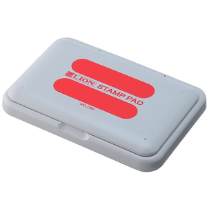ライオン事務器 スタンプ台 中型 赤 NO.13N F052290-871-74NO.13N-イメージ1