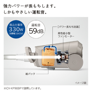 日立 紙パック式パワーブラシ かるパック ベージュ CV-KP900P C-イメージ7
