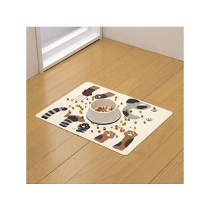 サンコー おくだけ吸着ペット用ランチョンマット 猫柄 FCM1569-イメージ4