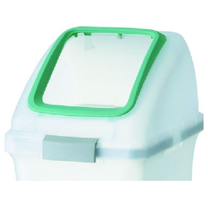 山崎産業 屋内用屑入れ リサイクルトラッシュ SKL-70用 角穴蓋 緑 FC251HG-4414527-イメージ1