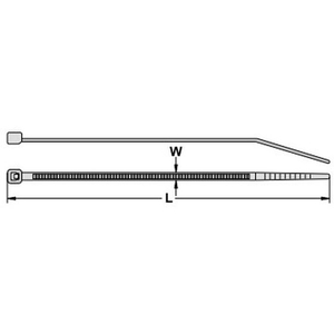 エスコ 結束バンド 耐候性 250×7.6mm 100本 FCV6739-EA475B-250W-イメージ2