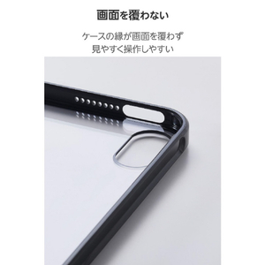 エレコム iPad mini(A17 Pro)用クリアケース ハイブリッド 背面クリア ブラック TB-A25STSLOBK-イメージ6
