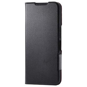 エレコム AQUOS wish5用ソフトレザーケース 薄型 磁石付 ブラック PM-S251PLFUBK-イメージ1