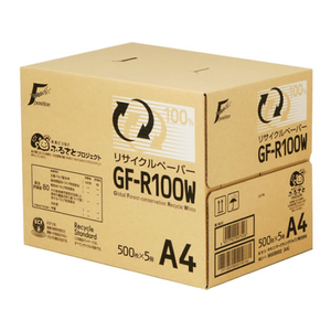 キヤノン リサイクルペーパー GF-R100W A4 F727715-8650B002-イメージ1