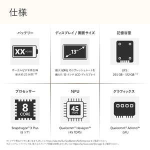 マイクロソフト Surface Laptop 13 インチ(Snapdragon X Plus/16GB/512GB) オーシャン グリーン EP2-30740-イメージ17
