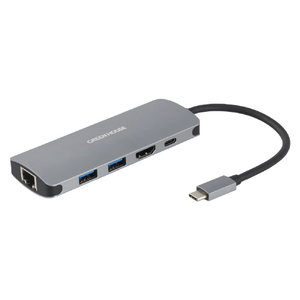 グリーンハウス USB Type-Cドッキングステーション 有線LANポート GREENHOUSE シルバー GH-MHC5A-SV-イメージ2