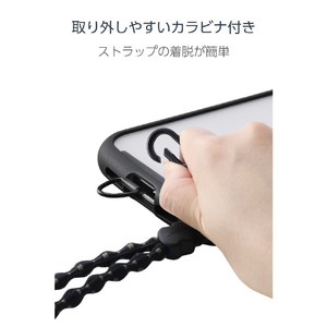 エレコム スマホショルダーストラップ(デザイン柄タイプ) ブラック P-STSDH1FLSTBK-イメージ7