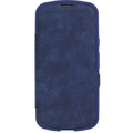 NATURAL　design iPhone17用 背面手帳型ケース CHROME-NATURAL ブルー IP25-61-CHN08