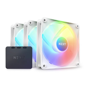 NZXT 120mm RGB LEDファン ホワイト 3個パック+RGBコントローラ ホワイト RF-C12TF-W1-イメージ1