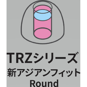 COMPLY イヤーピース(Mサイズ・1ペア) TRZシリーズ 新アジアンフィット Round ブラック TRZ400M1P-イメージ2