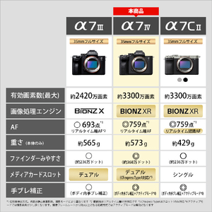 SONY デジタル一眼カメラ・ズームレンズキット α7 IV ブラック ILCE7M4K-イメージ3