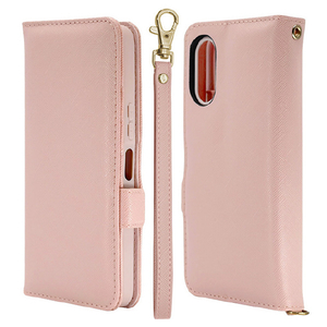 ラスタバナナ arrows We3用 ハンドストラップ付手帳 ライトピンク 9488FAW3BHSLPK-イメージ1