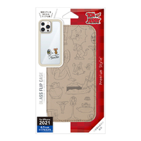 PGA iPhone 13 Pro用ガラスフリップケース トムとジェリー/モカ PG-WGF21N02TAJ
