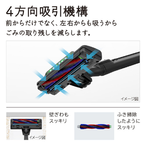 日立 サイクロン式パワーブラシ パワかるサイクロン マーブルグレー CV-SP900P H-イメージ7