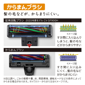 日立 サイクロン式パワーブラシ パワかるサイクロン マーブルグレー CV-SP900P H-イメージ8