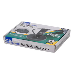 アイネックス USB3．2Gen2対応 M．2 NVMe SSDスタンド ブラック HDE-20-イメージ6