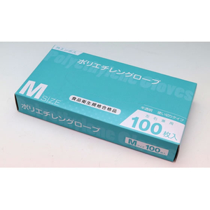 ヒラカワ ポリエチレングローブ Mサイズ 100枚入 FCJ344S-QT-276-イメージ1