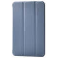 エレコム iPad mini(A17 Pro)用フラップケース 薄型軽量 背面クリア 2アングル ブルーグレー TB-A25SWVBG