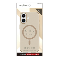 トリニティ iPhone 17用[Silky Armor] MagSafe対応 シルキータッチケース マットクリアベージュ TR-IP25M2-SA-CLBE