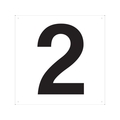 トラスコ中山 表示板 数字 420×420 数字「2」 穴4ヵ所420420数字｢2｣ 白4 FC726GP-4843029