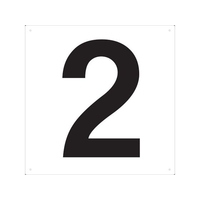 トラスコ中山 表示板 数字 420×420 数字「2」 穴4ヵ所420420数字｢2｣ 白4 FC726GP-4843029