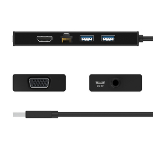 j5 create USB 3．0 デュアルモニタ 5in1ミニドック ブラック JUD323B-イメージ3