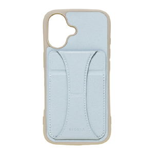 NATURAL　design iPhone17用 背面型ケース NICOLA ブルー IP25-61-NIC03-イメージ1