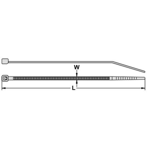 エスコ 結束バンド 耐薬品性 300×7.6mm100本 FCV6743-EA475BA-300-イメージ2