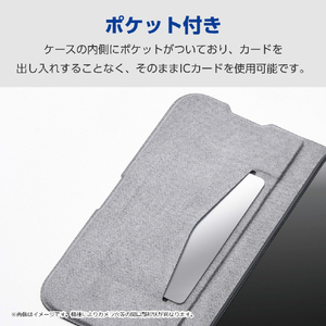 エレコム AQUOS wish5用ソフトレザーケース 薄型 磁石付 ネイビー PM-S251PLFUNV-イメージ4