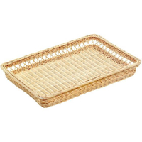 萬洋 籐製 浅型スカシパンカゴ 46号 16-730W 白 FC326KZ-0349300