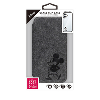 PGA iPhone 16用ガラスフリップケース ミッキーマウス PG-D24AGF05MKY