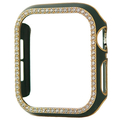 GAACAL Apple Watch Series 1-3 [42mm]用スワロフスキーフレーム グリーン×ゴールド W00065GG3