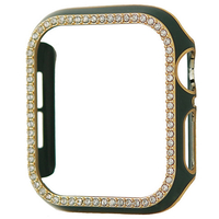GAACAL Apple Watch Series 1-3 [42mm]用スワロフスキーフレーム グリーン×ゴールド W00065GG3