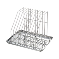 エムテートリマツ MTまな板スタンド 10枚立 (受皿付) 箱入 FCL3451-031214001