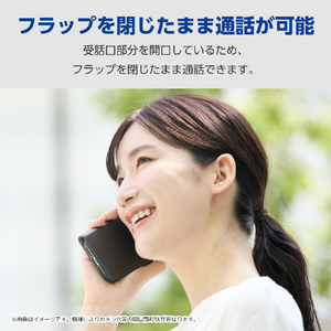 エレコム AQUOS wish5用ソフトレザーケース 磁石付 耐衝撃 ステッチ カード収納充実 ブラック PM-S251PLFY3BK-イメージ3