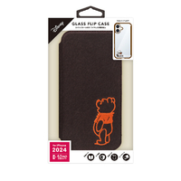 PGA iPhone 16用ガラスフリップケース くまのプーさん PG-D24AGF06POO
