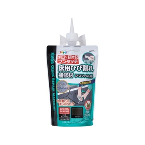 アサヒペン 床用ひび割れ補修材 アスファルト用 350ML W113ブラック FC688VL-6659455-イメージ1