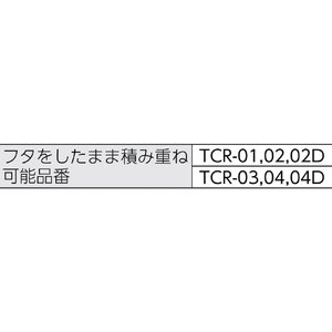 トラスコ クリアライトボックス ３５Ｌ 黒半透明 TRUSCO 収納ケース“クリアライトボックス” TCR-02-BK-イメージ2