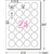 エーワン ラベルシール(レーザープリンタ) A4判 24面 20シート(480片)入り 31379-イメージ2