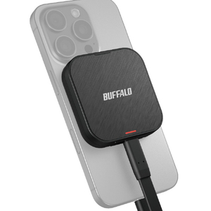 バッファロー スマートフォン向けマグネット対応SSD USB3．2Gen2(500GB) ブラック SSD-PMS500U3-BA-イメージ1