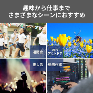 バッファロー スマートフォン向けマグネット対応SSD USB3．2Gen2(500GB) ブラック SSD-PMS500U3-BA-イメージ5