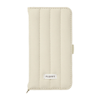 NATURAL　design iPhone17用 手帳型ケース FLUFFY ライトベージュ IP25-61-FFY01