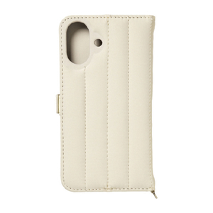 NATURAL　design iPhone17用 手帳型ケース FLUFFY ライトベージュ IP25-61-FFY01-イメージ2